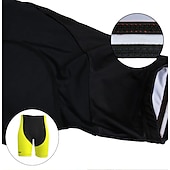 billiga Shorts, tights och byxor för män-Herr Cykelvägshorts Cykelshorts Vadderade cykelbyxor Cykel Shorts Byxor Bergscykling Vägcykling sporter Lappverk Självlysande 3D Tablett Cykel Andningsfunktion Snabb tork Gul Röd Polyester Elastan