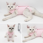 お買い得  犬の服とアクセサリー-犬用 猫用 手術回復スーツ 高通気性 ソフト 快適 安全用具 犬服