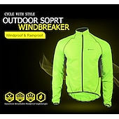 cheap Men&#039;s Jackets &amp; Gilets-Nuckily Men&#039;s Cycling Jacket Rain Jacket Packable Waterproof Windproof UV Protection Bike Jacket Windbreaker Mountain Bike MTB Road Bike Cycling City Bike Cycling Black White Yellow Bike Wear