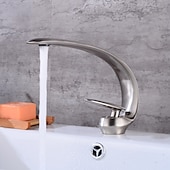 cheap Classical-Bathroom Sink Faucet - Classic Oil-rubbed Bronze / Nickel Brushed / Electroplated Centerset Single Handle One HoleBath Taps