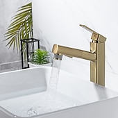cheap Classical-Bathroom Sink Faucet - Pull out / Pullout Spray Electroplated Centerset Single Handle One HoleBath Taps