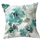 cheap Floral &amp; Plants Style-Spring Double Side Cushion Cover 1PC Soft Decorative Square Throw Pillow Cover Cushion Case Pillowcase for Sofa Bedroom Superior Quality Machine Washable