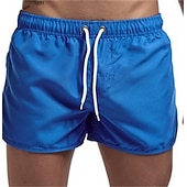 cheap Men&#039;s Swimming Shorts-Men&#039;s Board Shorts Swim Shorts Swim Trunks Elastic Waist Solid Color Quick Dry Short Daily Gym Bathing Chic &amp; Modern Casual / Sporty Black White Micro-elastic