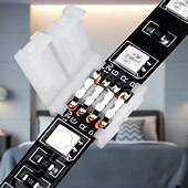voordelige LED-accessoires-10 stuks 4-pins rgb led-lichtstripconnector pbc 10 mm brede opening led-lichtclip soldeerloze adapterconnector geschikt voor smd 5050 meerkleurige led-lichtstrip