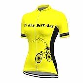 abordables Maillots pour femmes-Femmes Maillot de cyclisme Graphique Drôle Manche Courte Cyclisme Maillot Top avec 3 poches arrière VTT Vélo tout terrain Cyclisme sur route Séchage Rapide Bandes réfléchissantes Poche Arrière
