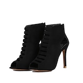 abordables Bottines-sandales à talons hauts à lanières bleues pour femmes - talons aiguilles à bout ouvert pour les fêtes et les occasions spéciales
