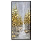 お買い得  花/植物画-ハング塗装油絵 手描きの 縦式 抽象画 風景 クラシック 近代の インナーフレームなし(枠なし)
