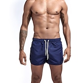 cheap Men&#039;s Swimming Shorts-Men&#039;s Board Shorts Swim Shorts Swim Trunks Elastic Waist Solid Color Quick Dry Short Daily Gym Bathing Chic &amp; Modern Casual / Sporty Black White Micro-elastic