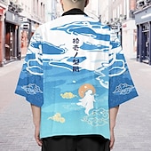 cheap Cartoon &amp; Movie Character Graphic-Agatsuma Zenitsu Kamado Tanjiro Rengoku Shinjurou Cartoon Kimono Anime 3D Harajuku Graphic Kawaii For Men&#039;s Adults&#039; Carnival Masquerade Back To School 3D Print