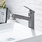 cheap Classical-Bathroom Sink Faucet - Pull out / Pullout Spray Electroplated Centerset Single Handle One HoleBath Taps