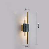 economico Luci da parete-Lampada Da Parete Moderna A Led Sfondo In Marmo Lampada Da Parete Albergo Scala Corridoio Camera Da Letto Lampada Da Comodino Soggiorno