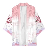 cheap Cartoon &amp; Movie Character Graphic-Agatsuma Zenitsu Kamado Tanjiro Rengoku Shinjurou Cartoon Kimono Anime 3D Harajuku Graphic Kawaii For Men&#039;s Adults&#039; Carnival Masquerade Back To School 3D Print