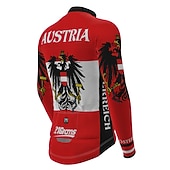 abordables Maillots Hombre-Hombre Maillot de Ciclismo Estampado Letra y Número Rusia Manga Larga Bicicleta Maillot Camiseta con 3 bolsillos traseros MTB Bicicleta Montaña Ciclismo Carretera Secado rápido Transpirabilidad Suave