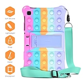 abordables Fundas tablet Samsung-Tableta Carcasa Funda Para Samsung Galaxy Tab S8 11&#039;&#039; S7 11&#039;&#039; A7 Lite 8.7&#039;&#039; A7 A 8.0&quot; 2022 2021 2020 2019 con Soporte Portalápiz Tirantes de Hombro Caricatura Gel de Sílice Para Niños