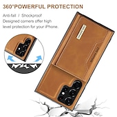 cheap Samsung Cases-Phone Case Wallet Case For Samsung Galaxy Back Cover S24 S23 S22 S21 Plus Ultra A14 A34 A54 A73 A53 A33 Card Holder Wallet 360°Protection for Camera Shockproof Dustproof Solid Colored PU Leather