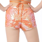levne pole dancewear-Jazz tanec u tyče Kraťasy Čistá Barva Dámské Trénink Výkon Přírodní Flitry Polyester
