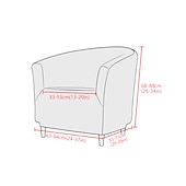 cheap Armchair Cover &amp; Armless Chair Cover-Velvet Club Chair Barrel Chair Slipcover Burgundy Stretch Armchair Covers 1-Piece Club Tub Chair Covers Sofa Cover Couch Furniture Protector Cover Plush Spandex Couch Covers for Living Room