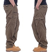 preiswerte Unterteile-Herren Cargohosen Wanderhose Wanderhosen Militär Sommer Außen Ripstop Atmungsaktiv Rasche Trocknung Tasche mit Reißverschluss Hosen / Regenhose Unten Armeegrün Armee-Gelb Baumwolle Jagd Angeln