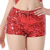 levne pole dancewear-Jazz tanec u tyče Kraťasy Čistá Barva Dámské Trénink Výkon Přírodní Flitry Polyester