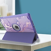 Недорогие чехол для iPad-Таблетка Чехлы панели Назначение Apple ipad 9th 8th 7th Generation 10.2 inch Держатель для карандашей Тройная подставка Защита от пыли Графика Цветы Мрамор Кожа PU