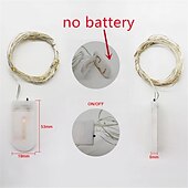 abordables Lumières de Noël-Guirlande lumineuse élégante à 10 LED pour réception de mariage, 1 m, 10 LED, fil de cuivre, alimentée par batterie, pour Noël, fête, mariage, décoration de la maison, sans batterie