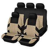 abordables Fundas de asiento para coche-Funda de asiento de automóvil de 5 asientos completamente rodeada funda de tela StarFire 95% universal lavable transpirable multicolor