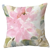 cheap Floral &amp; Plants Style-Spring Double Side Cushion Cover 1PC Soft Decorative Square Throw Pillow Cover Cushion Case Pillowcase for Sofa Bedroom Superior Quality Machine Washable