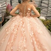 levne Šaty pro družičky-Ball gown svatební šaty prvního svatého přijímání dívčí roztomilé šaty na ples satén s aplikacemi mini svatební fit 3-16 let