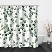 levne Sprchové závěsy-Záclona do sprchy s háčky 180cm*180cm (70&quot;*70&quot;) polyester praní v pračce voděodolná vzor květinových listů