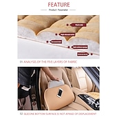 cheap Car Seat Covers-2PCS Universal Flocking Cloth Car Seat Cover – Four Seasons, Built-In Storage, Easy to Install, Interior Protector