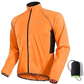 cheap Men&#039;s Jackets &amp; Gilets-Nuckily Men&#039;s Cycling Jacket Rain Jacket Packable Waterproof Windproof UV Protection Bike Jacket Windbreaker Mountain Bike MTB Road Bike Cycling City Bike Cycling Black White Yellow Bike Wear