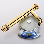 economico Classici-Rubinetto Per Lavello Del Bagno, Miscelatore Monocomando Per Lavello Vaso Alto Nero/Oro Rubinetto Del Bagno Lavabo Miscelatore Per Lavabo Corpo In Ottone