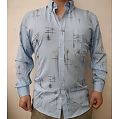 preiswerte Button-Down-Hemden für Herren-Herren Kleidhemd Durchgeknöpft Hemd Bügelfreies Hemd Kragenhemd Stretch Tartan Hochzeit Arbeit Wein Schwarzgrau Schwarz Weiß Langarm Quadrathals Ganzjahres Bekleidung