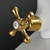 cheap Classical-Bathroom Sink Faucet,Classic Electroplated / Painted Finishes Centerset Two Handles One Hole Bath Taps
