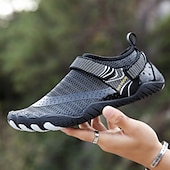 billige Sneakers til herrer-menns svarte barbeint vannsko med sklisikker såle for strand, svømming og utendørsaktiviteter