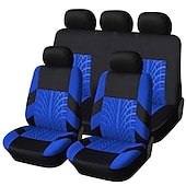 abordables Fundas de asiento para coche-Funda de asiento de automóvil de 5 asientos completamente rodeada funda de tela StarFire 95% universal lavable transpirable multicolor