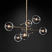 economico Design del Globo-80/120 cm lampadario led lampadario globo vetro metallo stile artistico stile moderno classico 220-240v