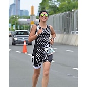 Χαμηλού Κόστους Γυναικεία ρούχα τριάθλου-Γυναικεία Ολόσωμη στολή για τρίαθλο Αμάνικο Ποδηλασία Βουνού Ποδηλασία Δρόμου Καλοκαίρι Άνοιξη Φθινόπωρο Μαύρο Ανθισμένο Ροζ Μπλε Ποδήλατο Γρήγορο Στέγνωμα Moale Σκούπισμα ιδρώτα Ελαστικό Αναπνέει