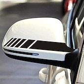 رخيصةأون أدوات حماية وتصميم هيكل السيارات-ملصقات سيارة starfire مرآة الرؤية الخلفية للسيارة مخططة عاكسة تحذير القيادة الآمنة شارات السهم تصميم ريشة مرآة الرؤية الخلفية ملصقات مقترنة بخمسة ألوان اختيارية 2 قطعة