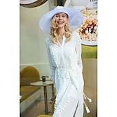 billige Partyhatter-Hatter Straw Bowler  Cloche Hatt Solhatt Te-parti Hesterase Melbourne Cup Elegant Romantisk Klassisk Med Hodeplagg å imponere Racedag Dress
