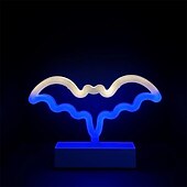 billiga LED-neonlampor-neon nattljus godis fladdermus döskallehatt formad aaa batteridriven usb-driven
