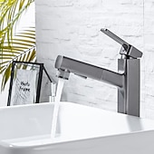 cheap Classical-Bathroom Sink Faucet - Pull out / Pullout Spray Electroplated Centerset Single Handle One HoleBath Taps