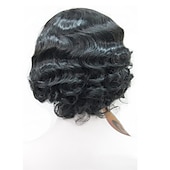 economico Parrucche storiche-Parrucca Flapper Parrucca Stile Flapper Anni '20 per Donne Parrucca Sintetica Corto Stile Retro Onde Dita Parrucche di Halloween Cosplay