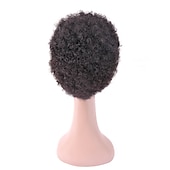 economico Parrucche di capelli veri senza cuffia-parrucca corta riccia per capelli umani stile africano riccio afro crespo per le donne nere parrucca riccia senza pizzo remy parrucca piena fatta a macchina