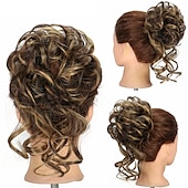 baratos Puxos-rabo de cavalo de extensão de cabelo de peruca de coque com elástico elástico updo peruca de rabo de cavalo extensões de cabelo sintético scrunchies apliques de rabo de cavalo para mulheres