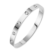 economico Braccialetti-bracciale da donna classico da donna in acciaio inossidabile con intarsi in zircone cubico oro argento oro rosa 1 pezzo braccialetto per festa regali quotidiani vesti per stupire 2025