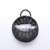 preiswerte Aufbewahrung &amp; Organisation-wandbehang blumenkorb dekoration gewebter korb strohkorb weidenblumentopf rattan korb pflanze rattan wandbehang blumenkorb großhandel
