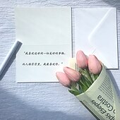 お買い得  卒業シーズン-お祝いのガーランドグリーン植物祝福カード卒業シーズン学生とクラスメートに記念グリーティングカードセット12個を送る