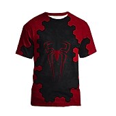cheap Boy's 3D Vision &amp; Geometry-Boys 3D Animal Spider T shirt Short Sleeve 3D Print Summer Spring Active Sports Fashion Kids 3-12 Years Outdoor Daily Indoor Regular Fit