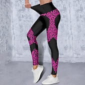 Χαμηλού Κόστους Γιόγκα κολάν &amp; καλσόν-Γυναικεία Παντελόνι για γιόγκα Αντίστροφη καρότσα Έλεγχος κοιλιάς Ψηλή Μέση Γυμναστήριο προπόνηση Τρέξιμο Καταλληλότητα Κολάν με κοψίματα Λεοπάρ Γεωμετρία Μπλε Παγονί Μαύρο Κίτρινο Φθινόπωρο Χειμώνας